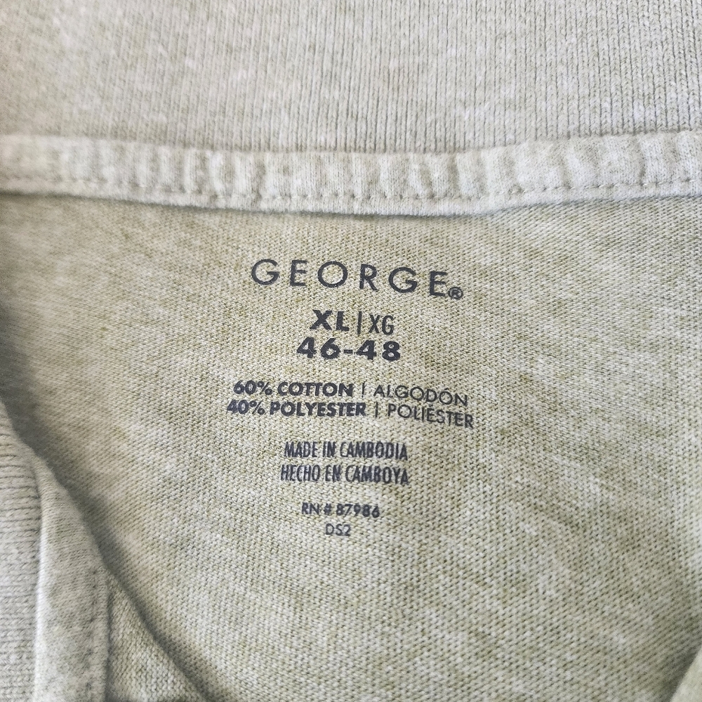 George Light Green Men's Polo Shirt Size XL - Picture 3 of 6
